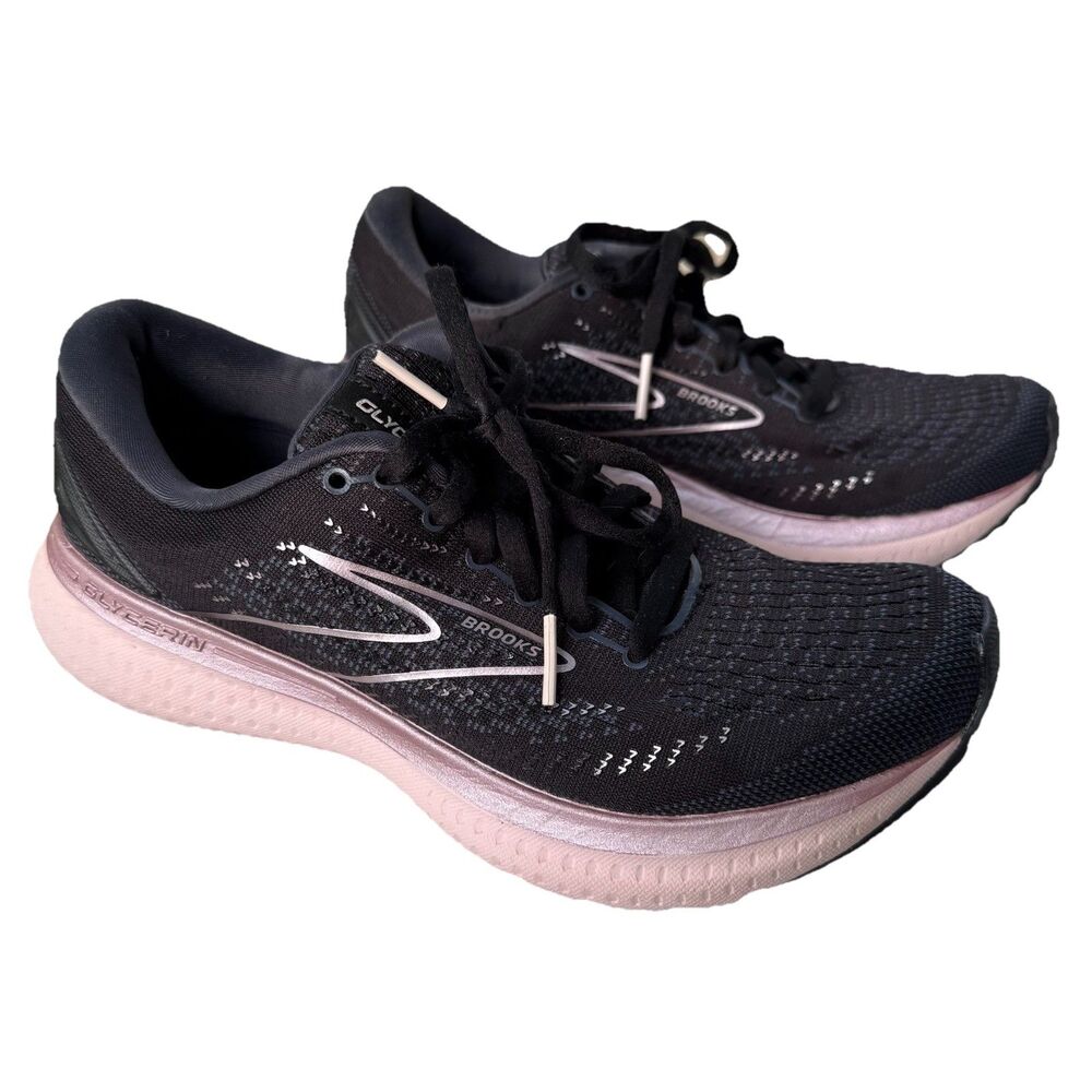 Brooks Glycerin 19 Women's Size 6 B Running Shoes Black Ombre Metallic No Insole